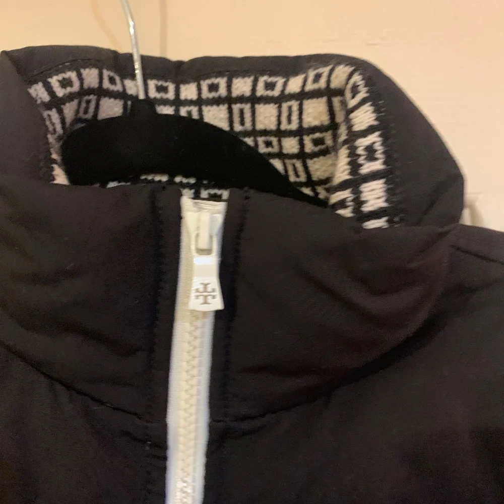 Tory Burch Black/Ivory Down Jacket sz 6
